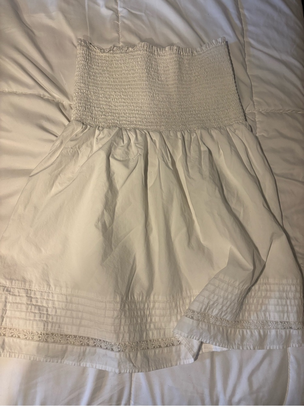 White Womens tube top dress